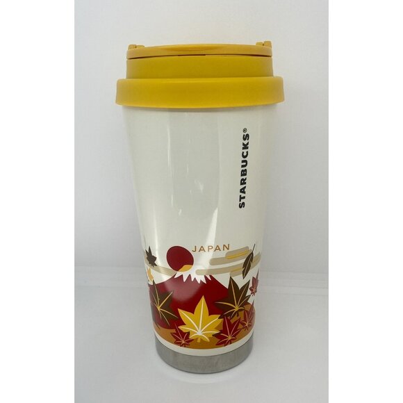 Starbucks You Are Here Autumn Japan Stainless Steel Tumbler Cream Yellow  16oz - Picture 1 of 7